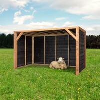 Schuilstal April open dierenstal 369 x 196 x 208 cm | beschutting tegen wind en regen