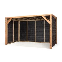 Schuilstal April open dierenstal 369 x 196 x 208 cm | beschutting tegen wind en regen