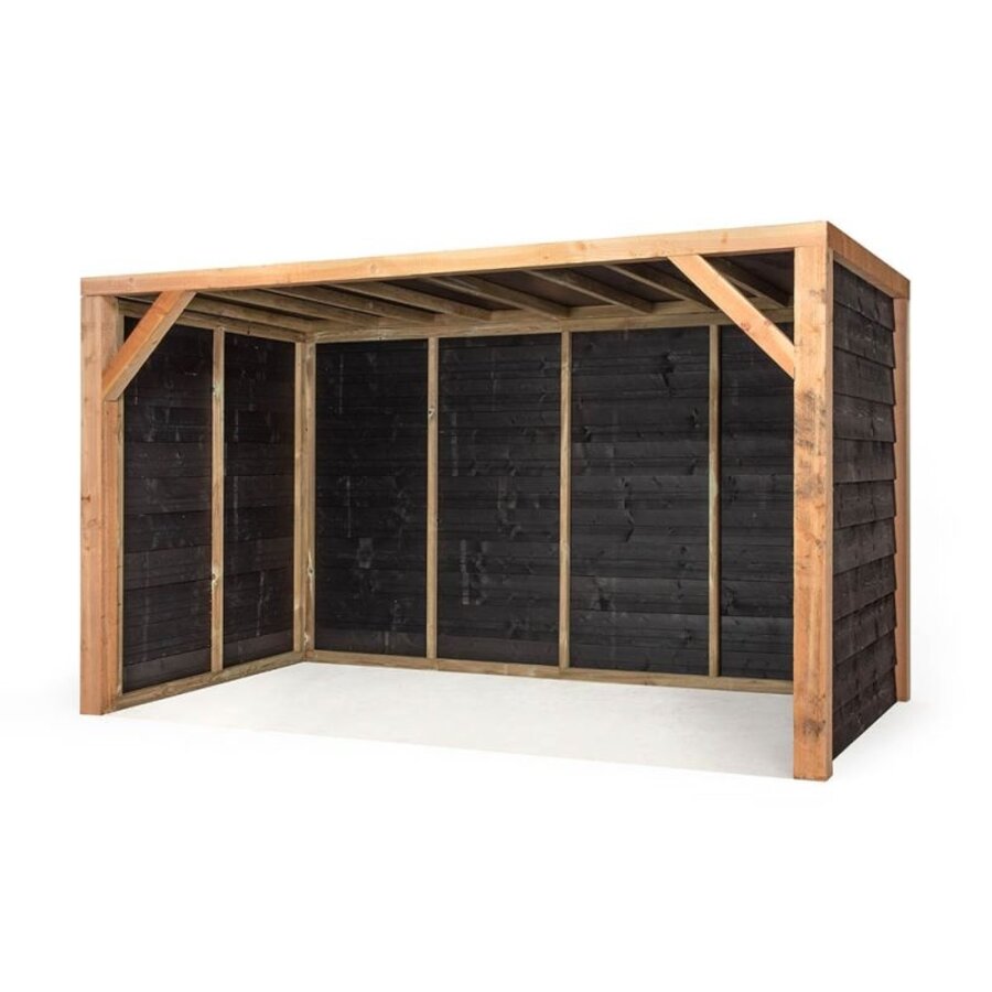 Schuilstal April open dierenstal 369 x 196 x 208 cm | beschutting tegen wind en regen