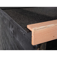 Schuilstal December | 316x208x196 cm | houten schuilplek met dakleer