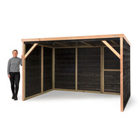 Schuilstal Oktober 316 x 208 x 196 cm | onderhoudsvrije houten schuilplek