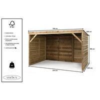 Schuilstal Lente | open schuilplek | 316 x 208 x 196 cm