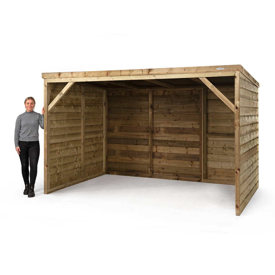 Schuilstal Lente | open schuilplek | 316 x 208 x 196 cm