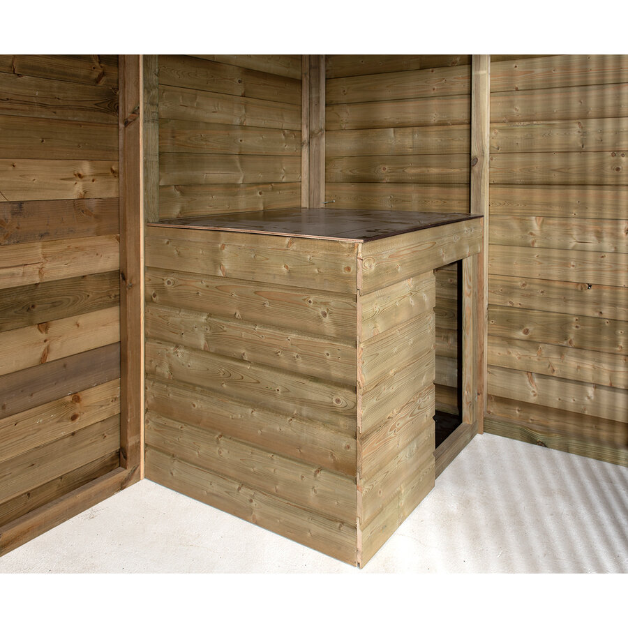 Hondenkennel met nachthok Max | 316 x 208 x 196 cm | onderhoudsvrij buitenverblijf