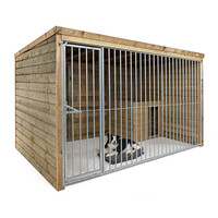 Hondenkennel met nachthok Max | 316 x 208 x 196 cm | onderhoudsvrij buitenverblijf