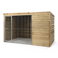 Hondenkennel Sam houten buitenkennel 316 x 208 x 196 cm