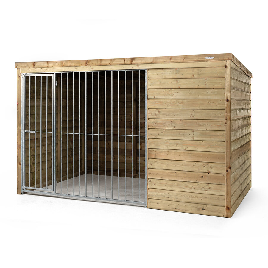 Hondenkennel Sam houten buitenkennel 316 x 208 x 196 cm