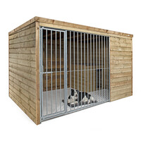 Hondenkennel met nachthok Boris 316 x 208 x 196 cm | onderhoudsvrije buitenkennel