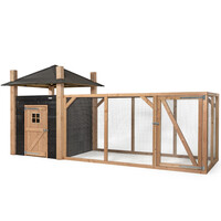 Konijnenhok hooiberg Niek XL | 462x175x225 cm met grote ren