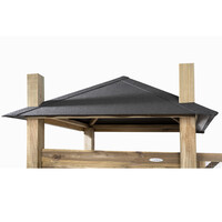 Konijnenhok hooiberg Loes XL | 462x175x225 cm | extra grote ren + hooi-opslag