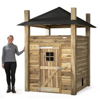 Konijnenhok hooiberg met hooizolder | 175x175x225 cm