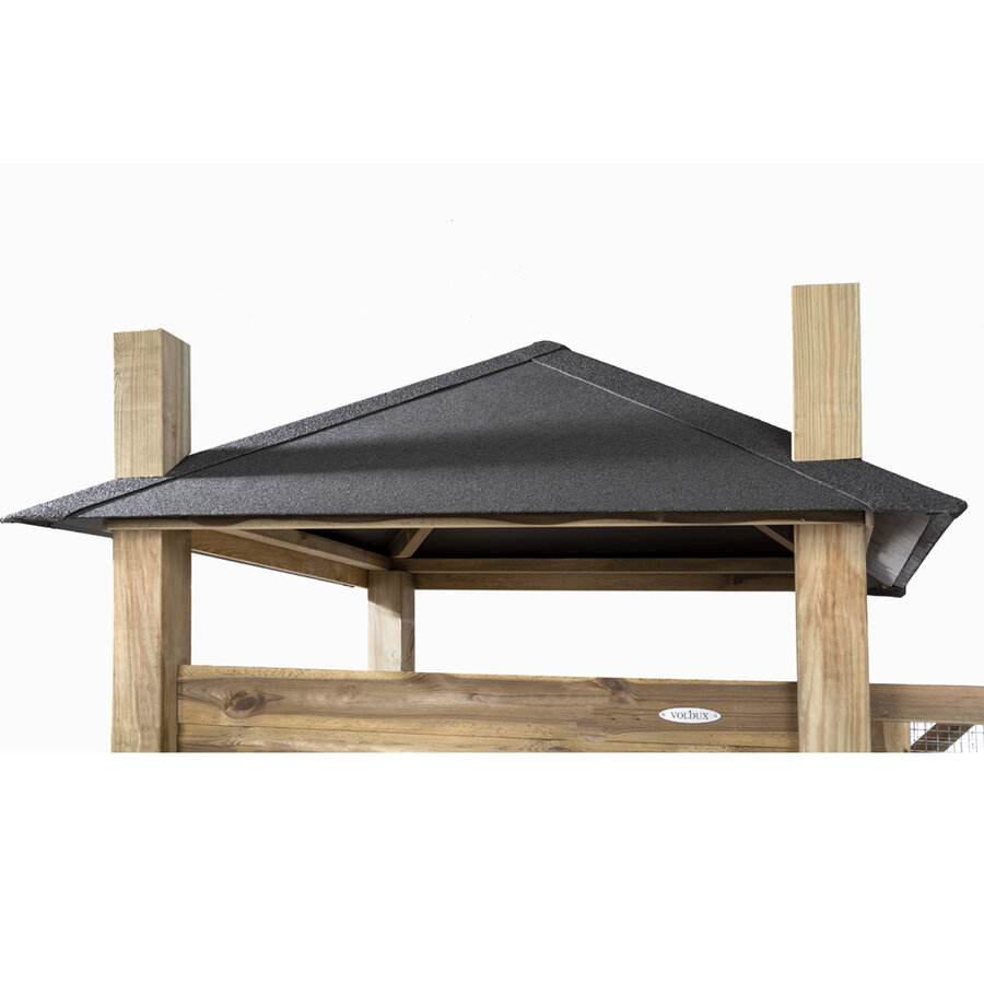 Konijnenhok hooiberg met hooizolder | 175x175x225 cm