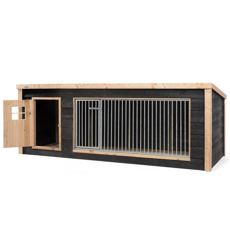 Hondenkennel Reno XL met nachthok | 342 x 130 x 132 cm | onderhoudsvrij buitenverblijf