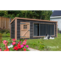 Hondenkennel Reno XL met nachthok | 342 x 130 x 132 cm | onderhoudsvrij buitenverblijf