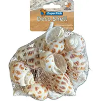 Deco schelp spiraal gestreept 200 gram | natuurlijke aquariumdecoratie voor zoet- en zoutwater