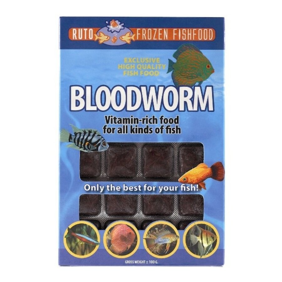 Rode muggenlarven diepvriesvoer 100 g | 24 portiebloks blister