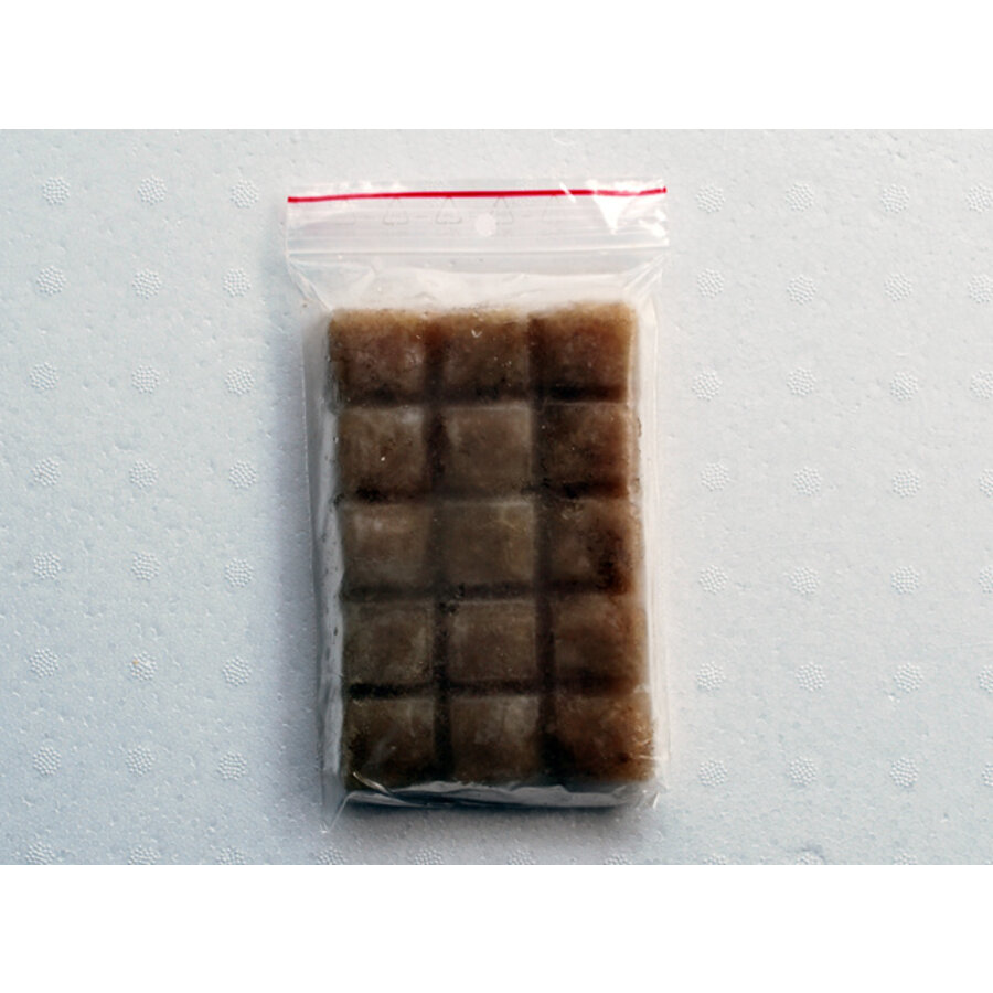 Witte muggenlarven diepvriesvoer 100 gram | chocoladetablet met porties