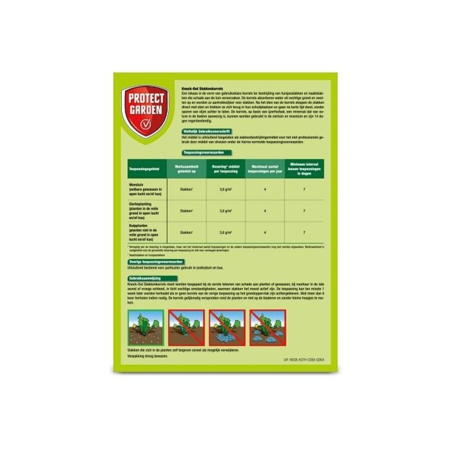 Slakkenkorrels 1 kg regenbestendig | stopt vraatschade in siertuin en moestuin