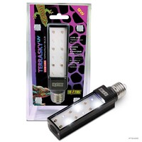 TerraSky UV UVB LED terrarium lamp zwart | horizontale UV-dekking | 20.000 uur