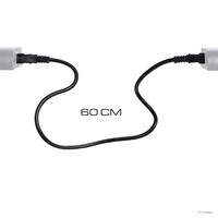 T5 Terrarium Top verbindingskabel Zwart | 60 cm geaarde link-kabel voor koppelen van armaturen