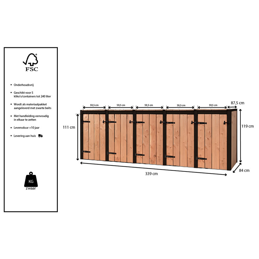 Container Ombouw Vijf Dubbel Rosie