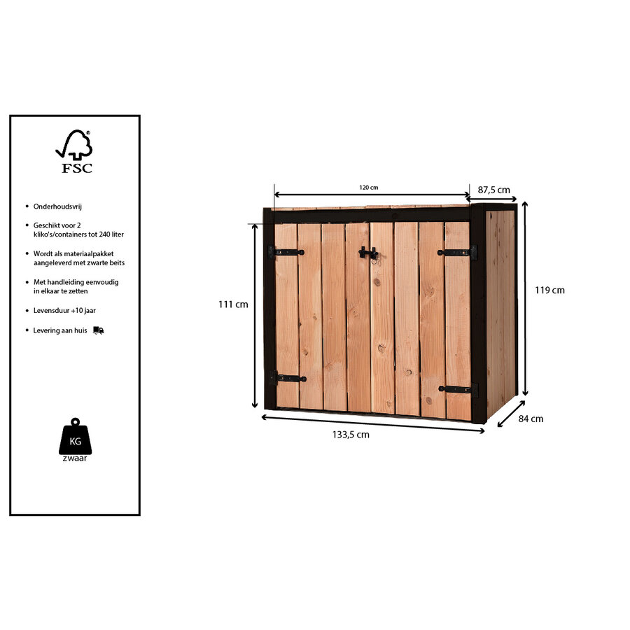 Container Ombouw Dubbel Mia