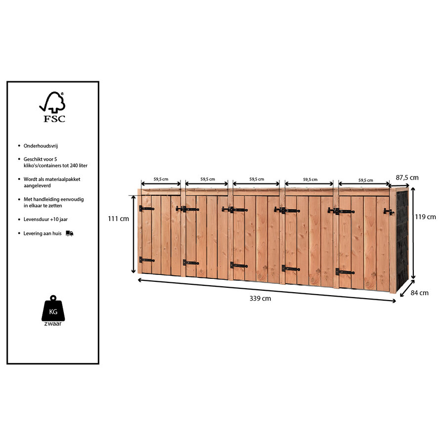 Container Ombouw Vijf Dubbel Lara