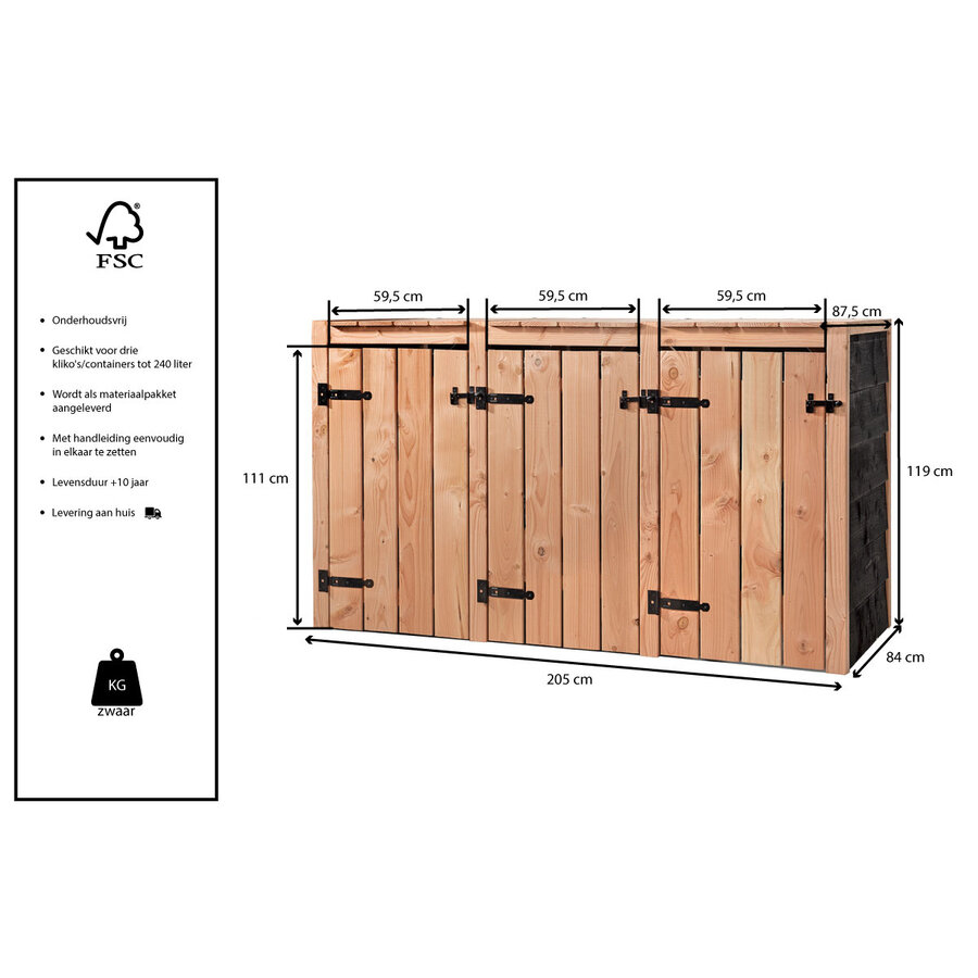 Container Ombouw Drie Dubbel Fleur
