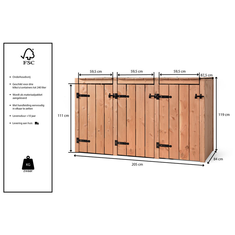 Container Ombouw Drie Dubbel Eva