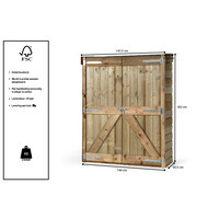 Tuinkast hout XL Bart