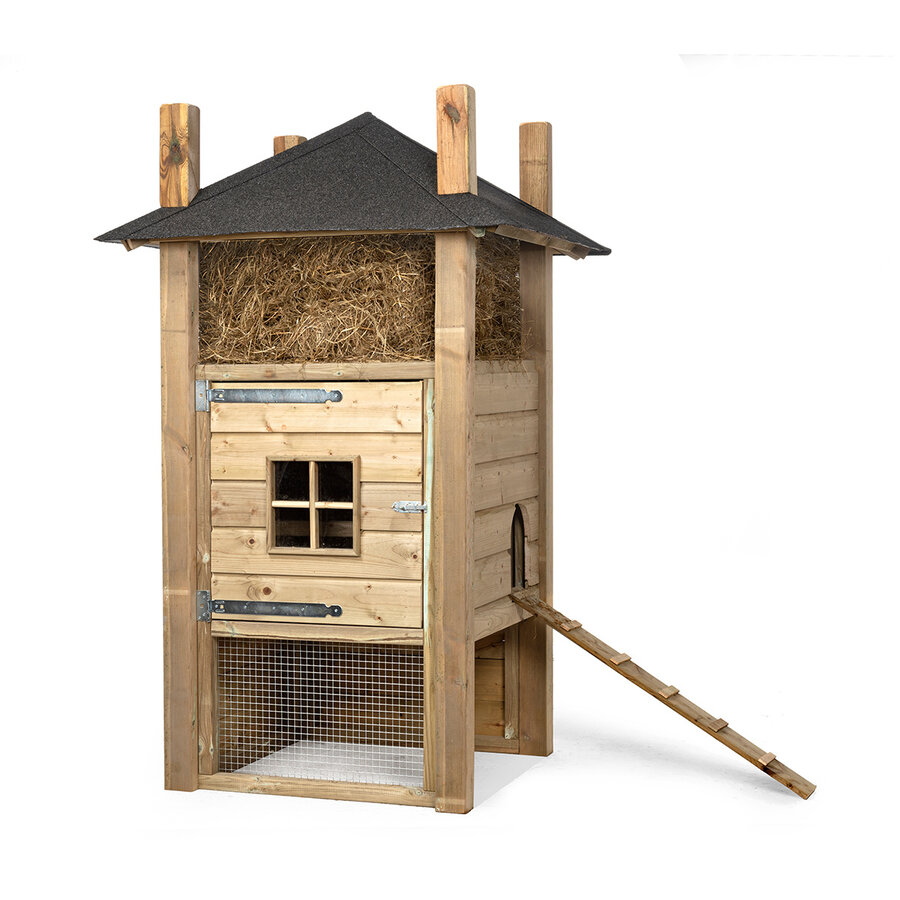 Hooiberg Pleun kippenhok 110 x 110 x 190 cm met nachthok links voor 4 kippen