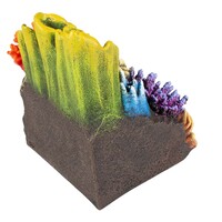 Koraalgrot hoek meerkleurig M 19x14x18 cm | L 22x16x25 cm