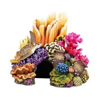 Koraalgrot recht meerkleurig | M 23 x 14 x 18 cm | L 31 x 17,5 x 28 cm