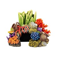 Koraalgrot recht meerkleurig | M 23 x 14 x 18 cm | L 31 x 17,5 x 28 cm