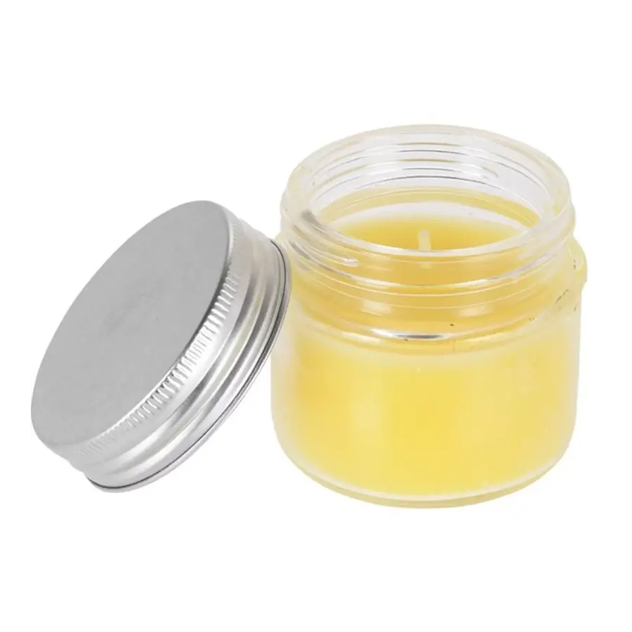 Citronella kaars in glazen pot