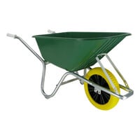 Kruiwagen 100 Liter Plastic bak Met Verzinkt Onderstel En Massief Wiel