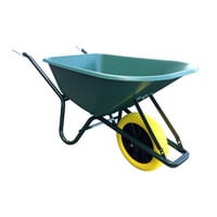 Kruiwagen 100 Liter Met Plastic bak en Massief Wiel