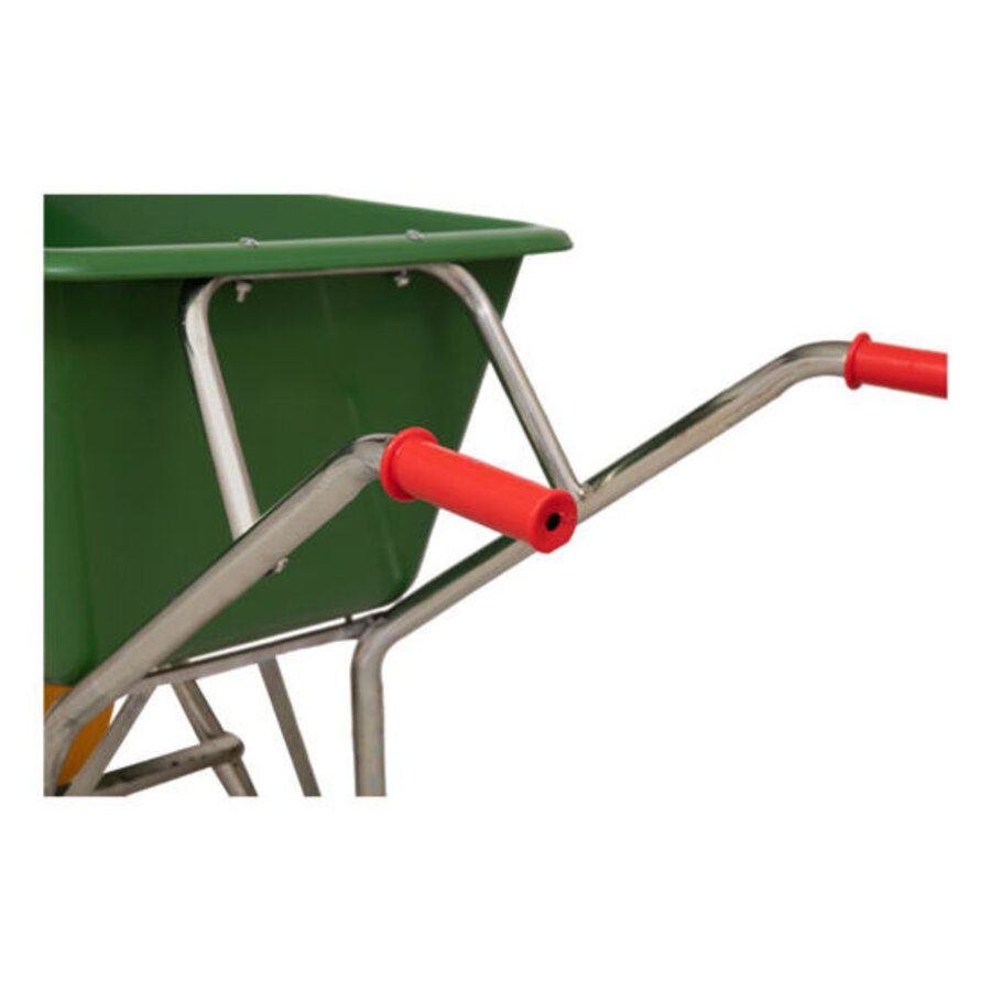 Kruiwagen 160 Liter Poly Met Verzinkt Onderstel En 2 Anti-Lek Banden
