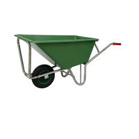 Kruiwagen 160 Liter Poly Met Verzinkt Onderstel 1-wiel