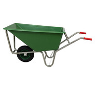 Kruiwagen 160 Liter Poly Met Verzinkt Onderstel 1-wiel