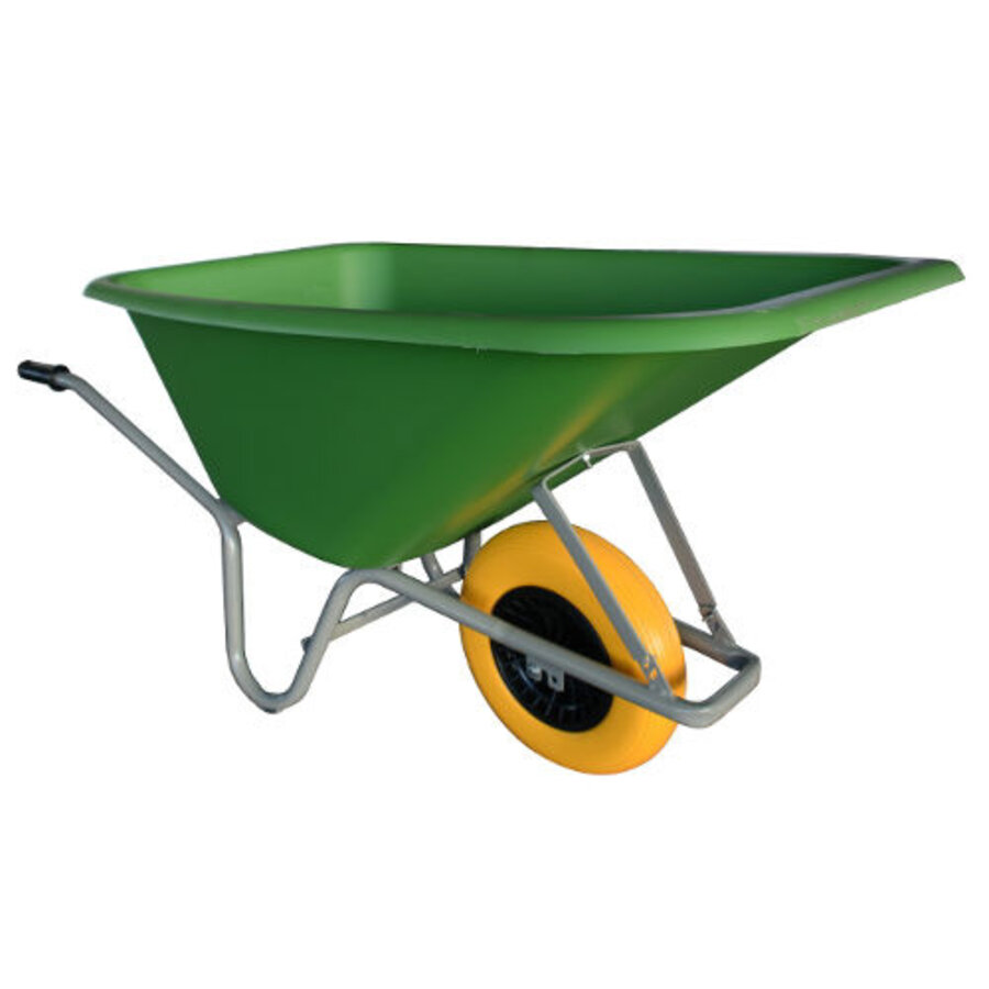 Kruiwagen Forza 165 Liter HDPE Bak Groen Met Anti-Lek Band