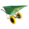 Kruiwagen Forza 165 Liter HDPE Bak Groen Met 2 Anti-Lek Banden