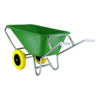 Kruiwagen F&S 165 Liter Groen HDPE Bak Met 2 Anti-Lek Banden