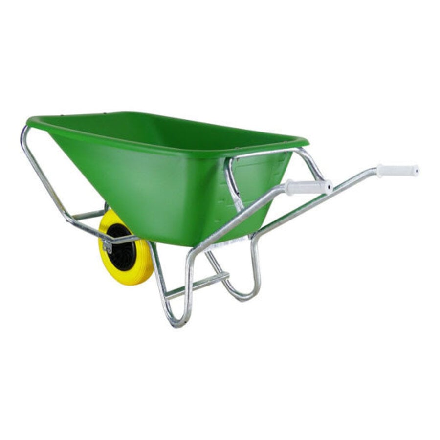 Kruiwagen F&S 165 Liter Groen Met HDPE bak En Anti-Lek Band