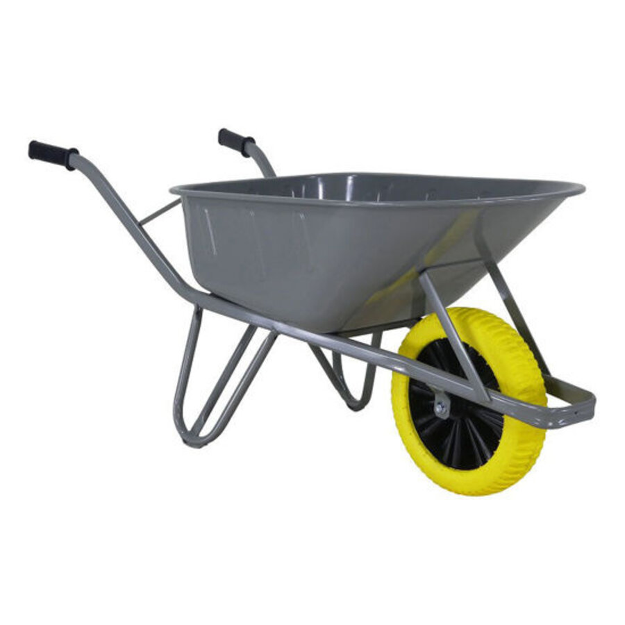 Altrad Kraft 80 zware bouwkruiwagen 80 liter grijs met anti-lekwiel