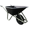 Kruiwagen Allrounder 100 Liter Plastic Bak Zwart Met Grijs Onderstel