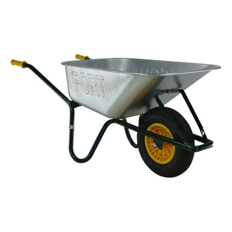 Fort Boxer 90 v2.0 kruiwagen 90 liter met verzinkte bak en luchtband
