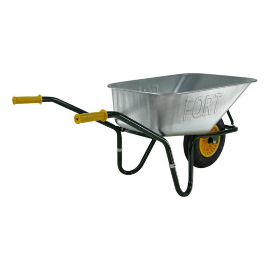 Fort Boxer 90 v2.0 kruiwagen 90 liter met verzinkte bak en luchtband