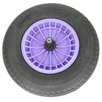 Altrad Fort kruiwagenwiel lavendel 4PLY met luchtband en as 20 cm