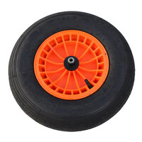 Fort kruiwagenwiel 2PLY 400 x 100 mm met 13 cm as | oranje, roze of zwart